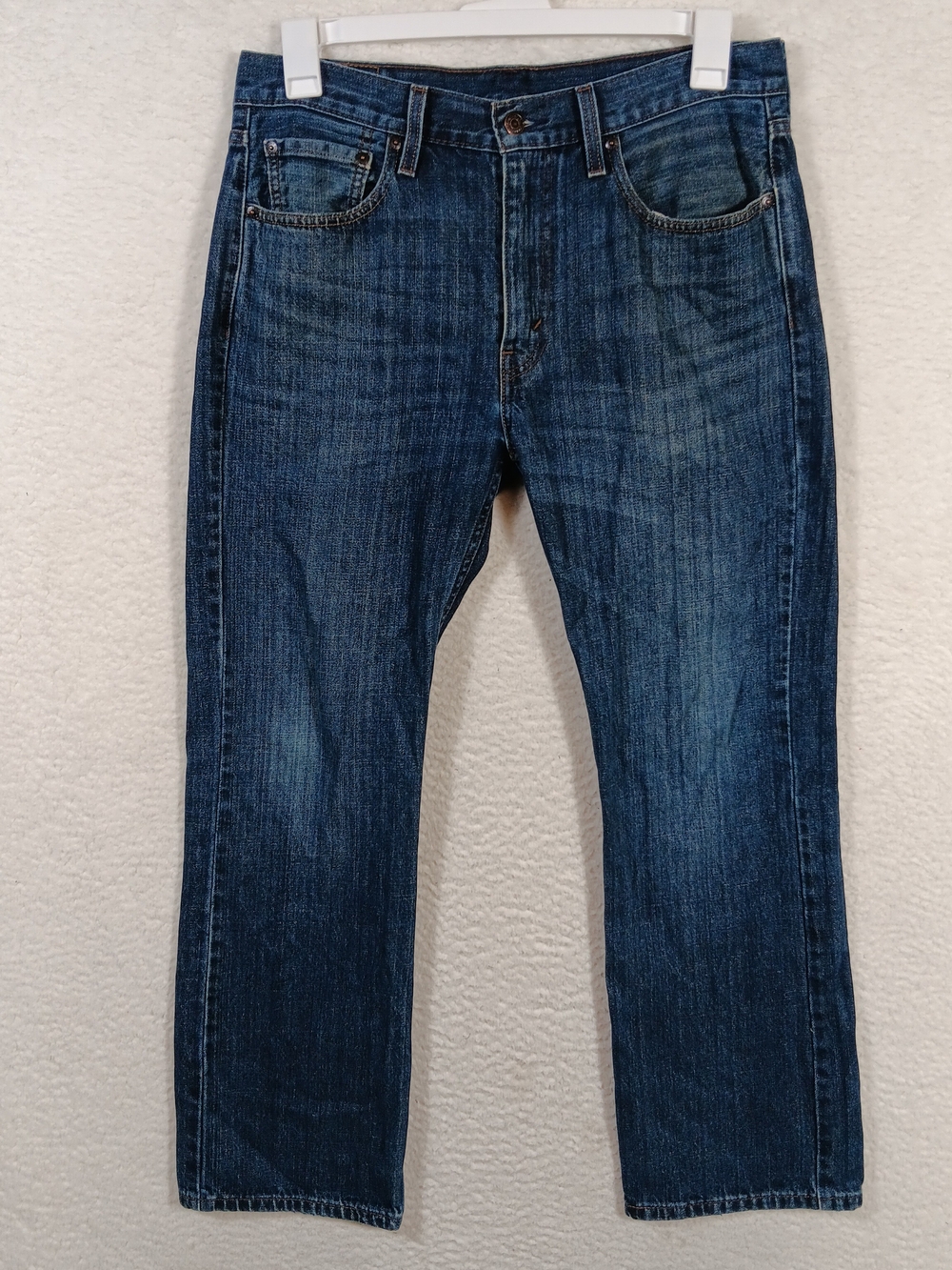 Levi's 527 Jeans Mens 33x30 Blue Denim Bootcut Whiskers Cowboy Rodeo Western
